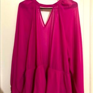 Express pink chiffon blouse